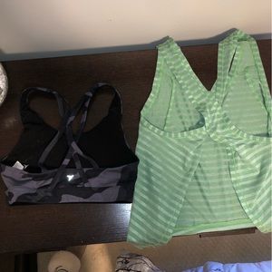Workout tank and Camo Sports bra